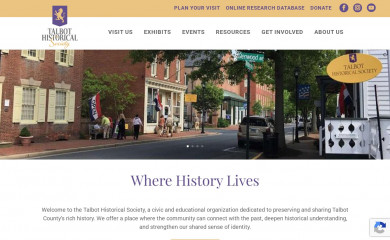 talbothistory.org screenshot