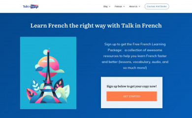 talkinfrench.com screenshot
