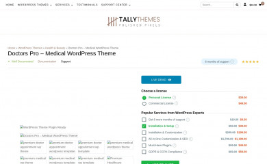 http://tallythemes.com/product/doctors-pro-medical-wordpress-theme/ screenshot