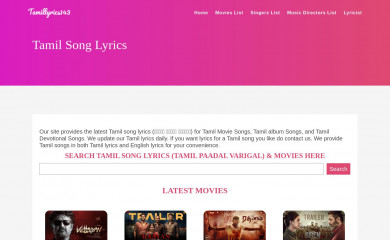 tamillyrics143.com screenshot