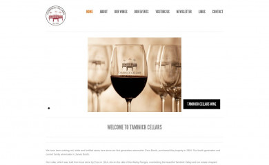 taminickcellars.com.au screenshot