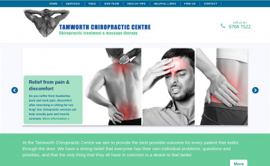 tamworthchiropractic.com.au screenshot