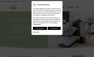 tandartspraktijksonenbreugel.nl screenshot