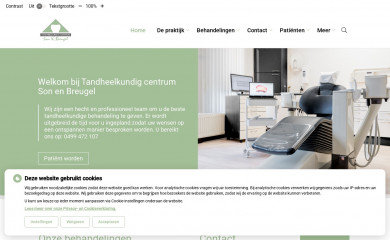 tandartspraktijksonenbreugel.nl screenshot