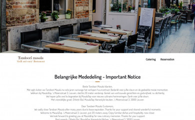 tandoorimasala.be screenshot