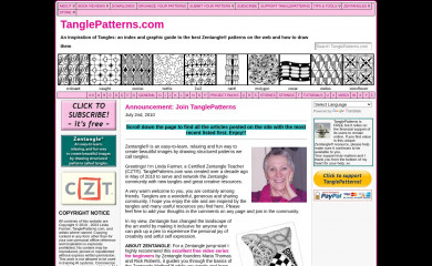 tanglepatterns.com screenshot