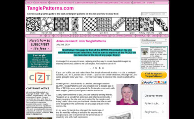 tanglepatterns.com screenshot