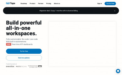 tapeapp.com screenshot