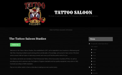 tattoosaloon.com.au screenshot