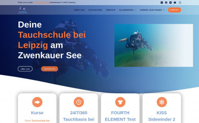 tauchbasis-zwenkauer-see.de screenshot