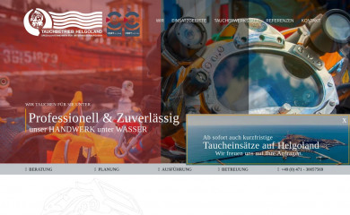 tauchbetrieb-helgoland.de screenshot