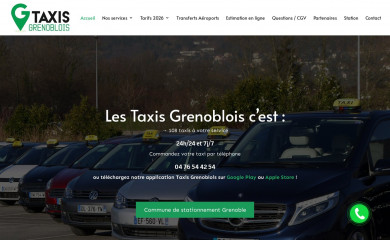 taxi-grenoble38.fr screenshot