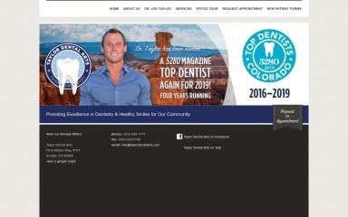 taylordentalarts.com screenshot