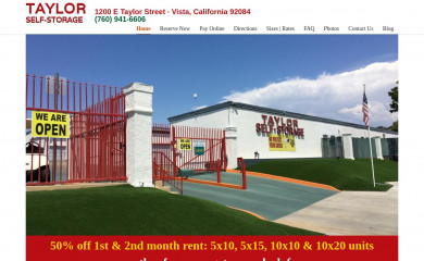 taylorselfstorage-oceanside.com screenshot