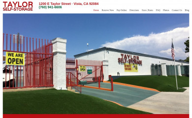taylorselfstorage-vista.com screenshot