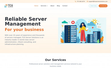 tcaserversolutions.com screenshot