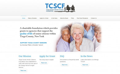 tcseniorfoundation.com screenshot