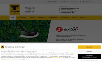technika-arbeitsschutz.de screenshot
