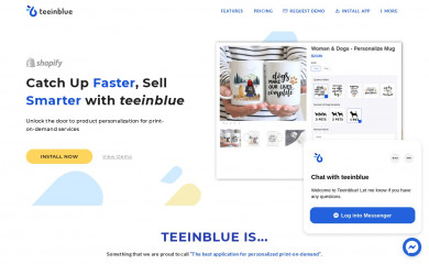 teeinblue.com screenshot