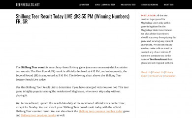 teerresults.net screenshot