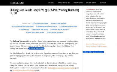 teerresults.net screenshot