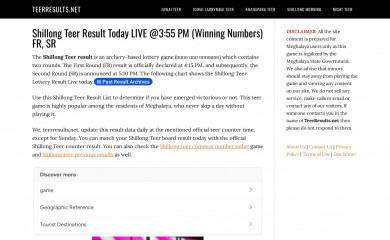 teerresults.net screenshot