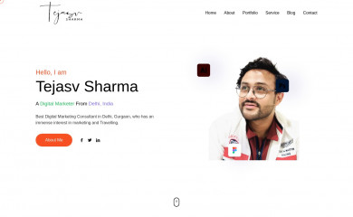 tejasvsharma.com screenshot