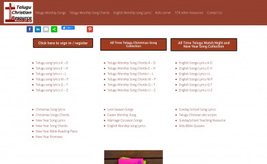 teluguchristianresource.com screenshot