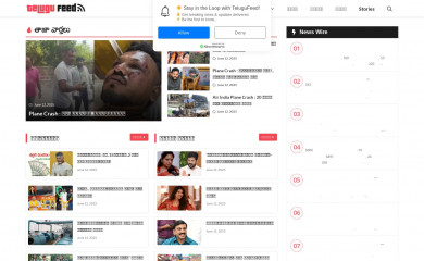 telugufeed.com screenshot
