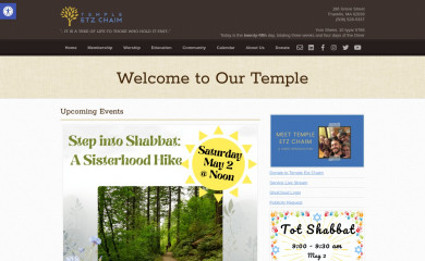 temple-etzchaim.org screenshot