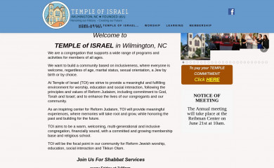 temple-of-israel.org screenshot