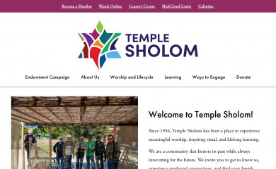 temple-sholom.org screenshot