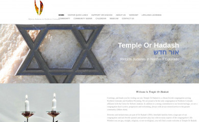 templeorhadash.org screenshot