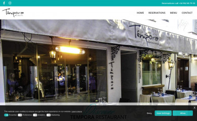 temporarestaurant.com screenshot