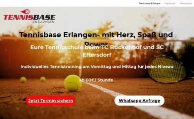 tennisbase-erlangen.de screenshot