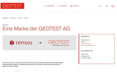 tensor.ch screenshot