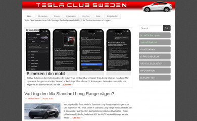 teslaclubsweden.se screenshot