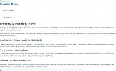 https://tesseracttheme.com/ screenshot