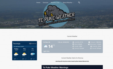 tepukeweather.nz screenshot