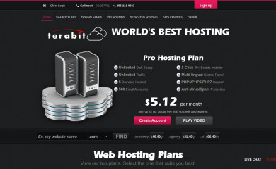 terabitcloud.com screenshot