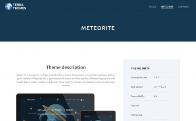 https://terra-themes.com/theme/meteorite screenshot