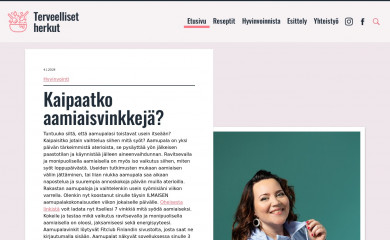 terveellisetherkut.fi screenshot