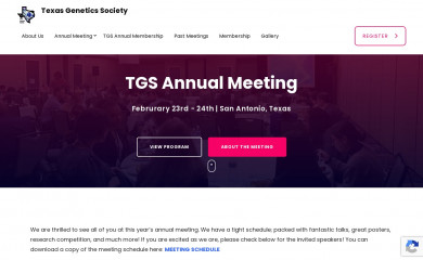 texasgeneticssociety.org screenshot