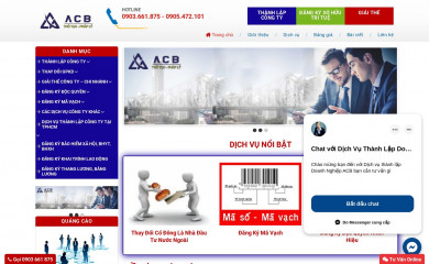 thanhlapdoanhnghiepacb.com screenshot