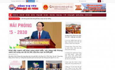 thanhphohaiphong.gov.vn screenshot
