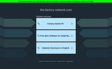 the-factory-network.com screenshot