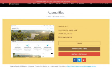 http://www.theme-vision.com/agama-blue/ screenshot
