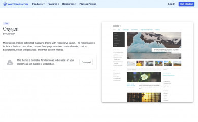 http://theme.wordpress.com/themes/oxygen/ screenshot