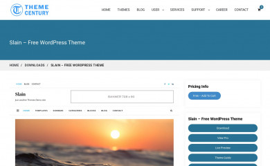 https://themecentury.com/downloads/slain-free-wordpress-theme/ screenshot