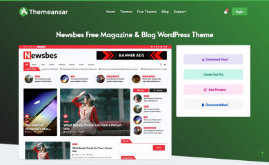 https://themeansar.com/free-themes/newsbes-free-magazine-blog-wordpress-theme/ screenshot